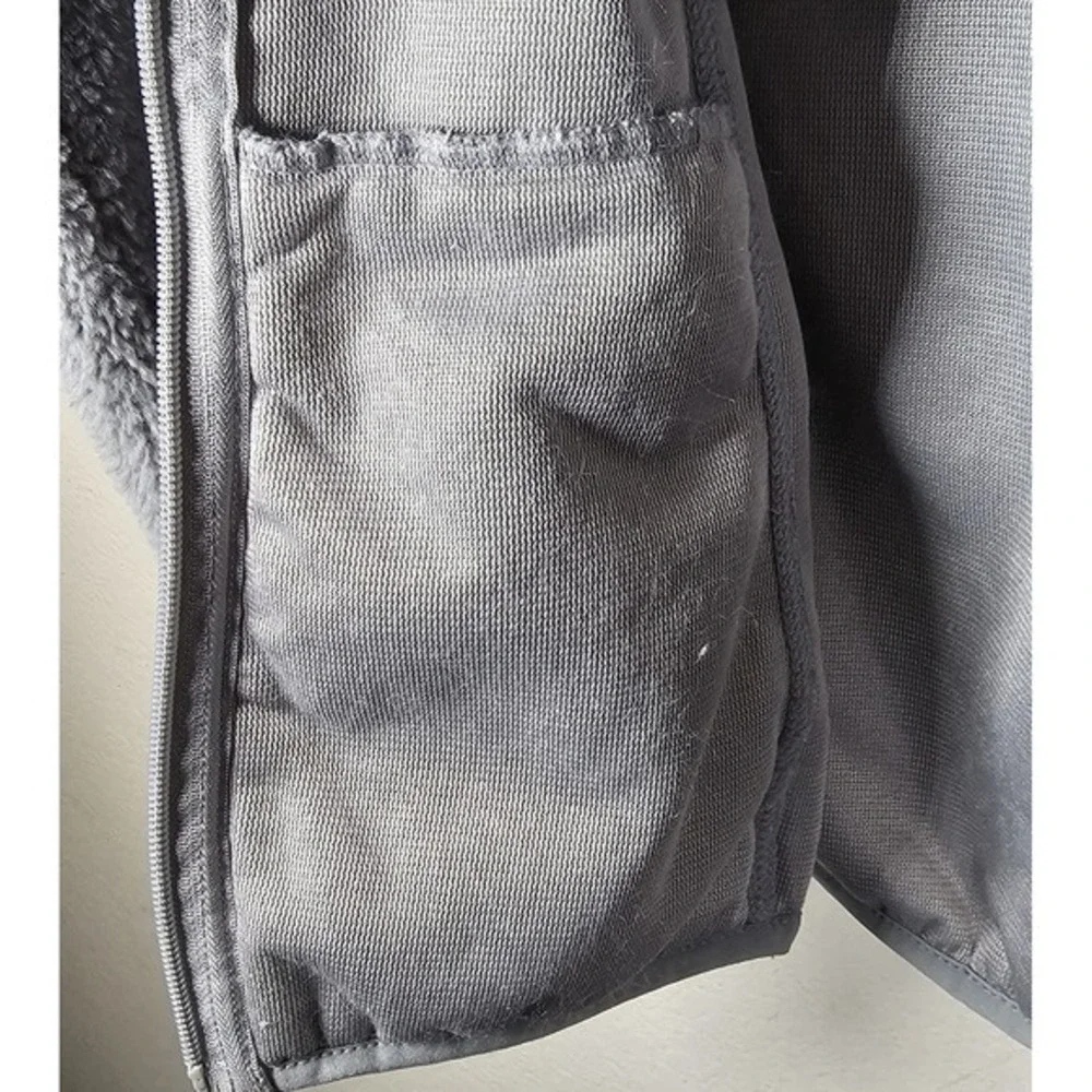 Magellan Girls Sherpa‎ Full Zip Gray Jacket Youth Medium 8-10
